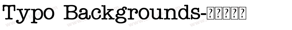 Typo Backgrounds字体转换